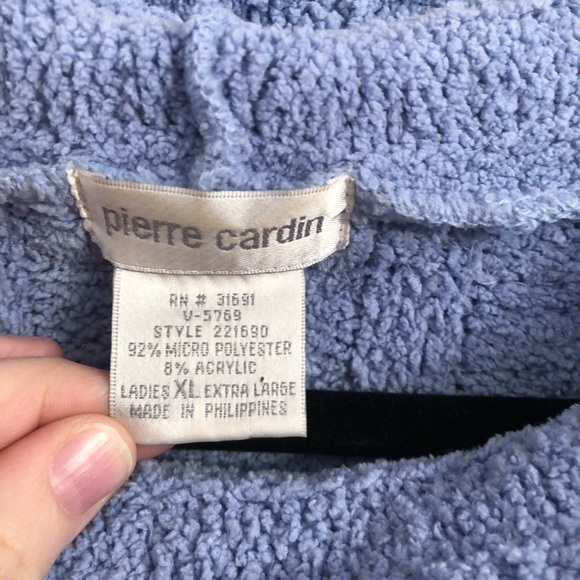 Pierre Cardin Womens Pullover Sweater XL Blue Cowl - Picture 3 of 3